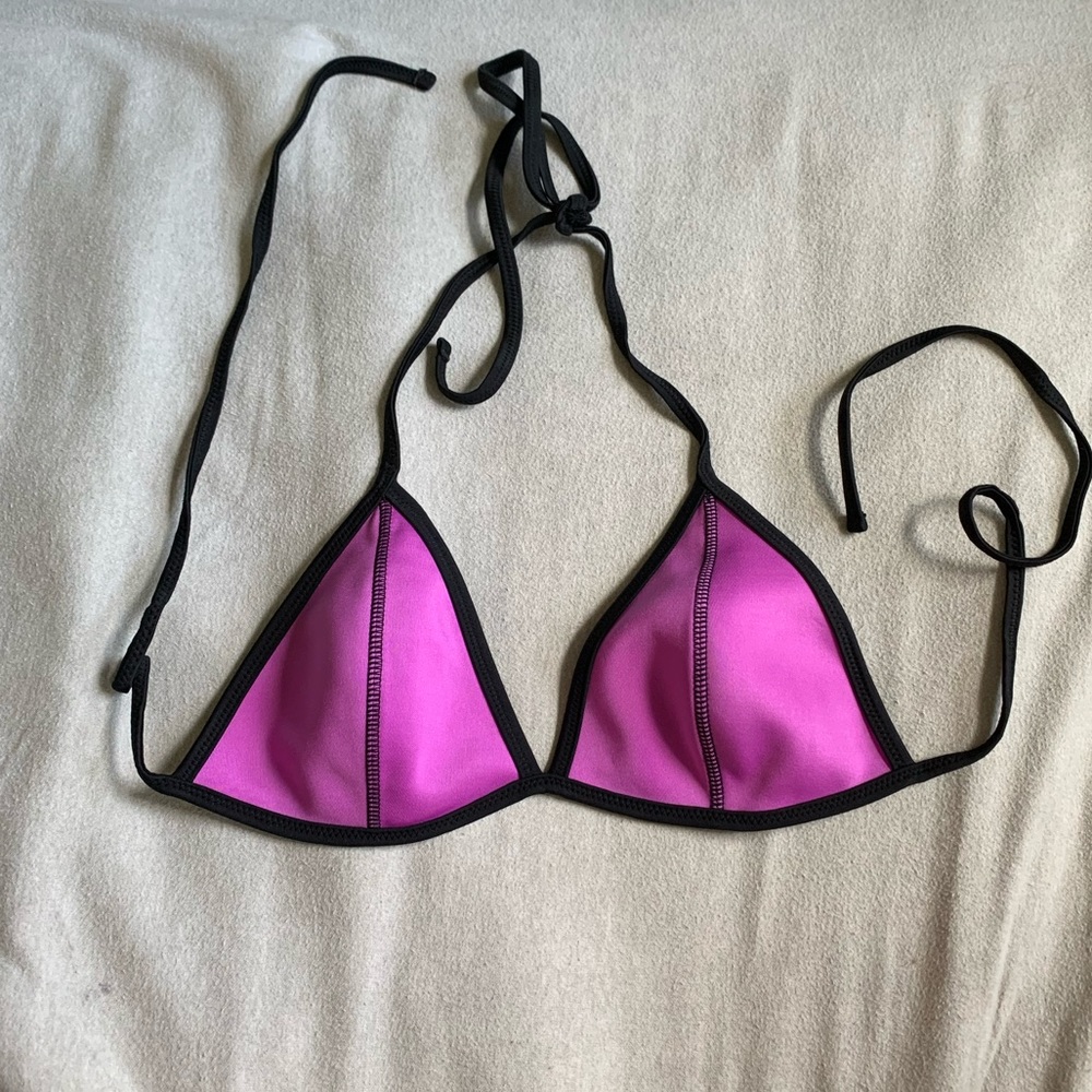 Purple Triangle Bikini Top